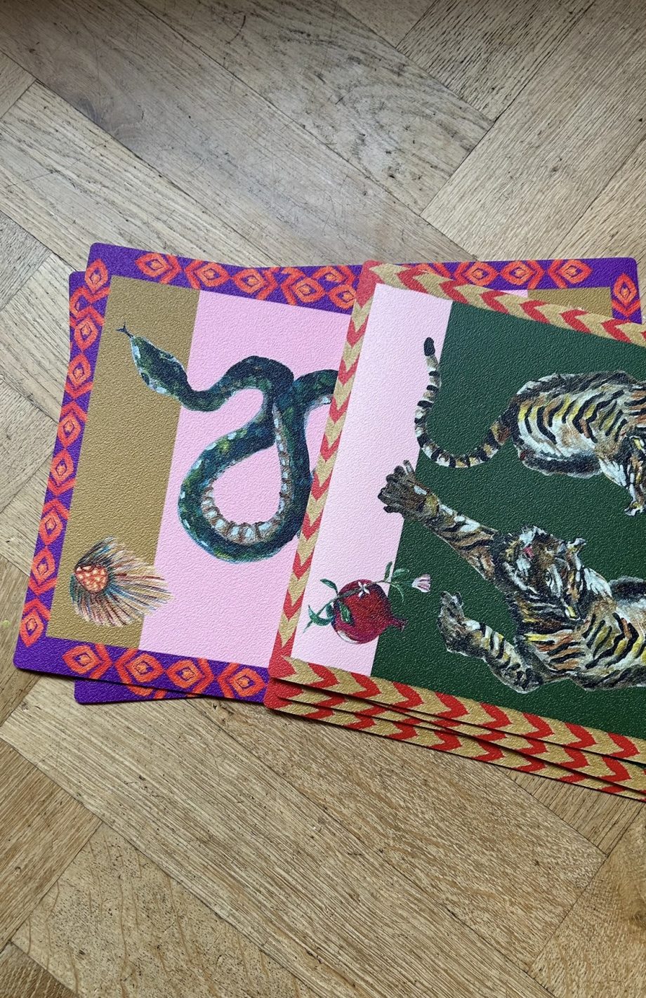 placemats-dieren-tijgers-slangen