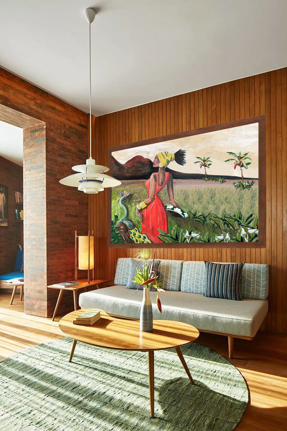 Mural Sunset lady - Image 3