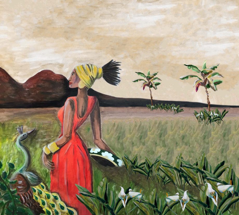Mural Sunset lady - Image 6
